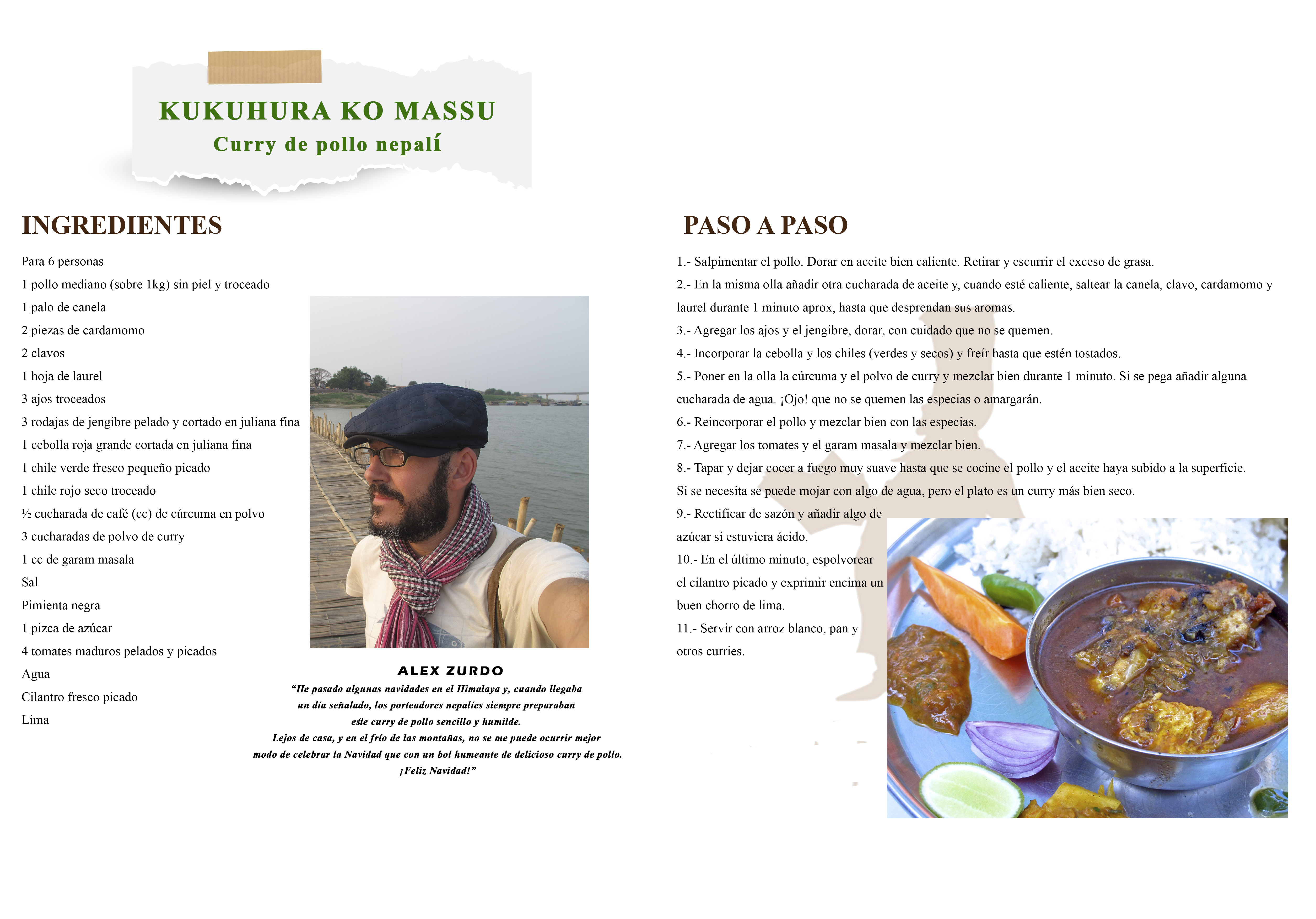 Recetas de Navidad 2021 - curry de pollo nepalí